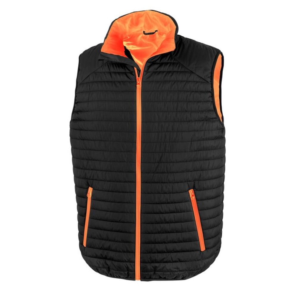 Result Unisex Adult Thermoquilt Vest / Black/Orange